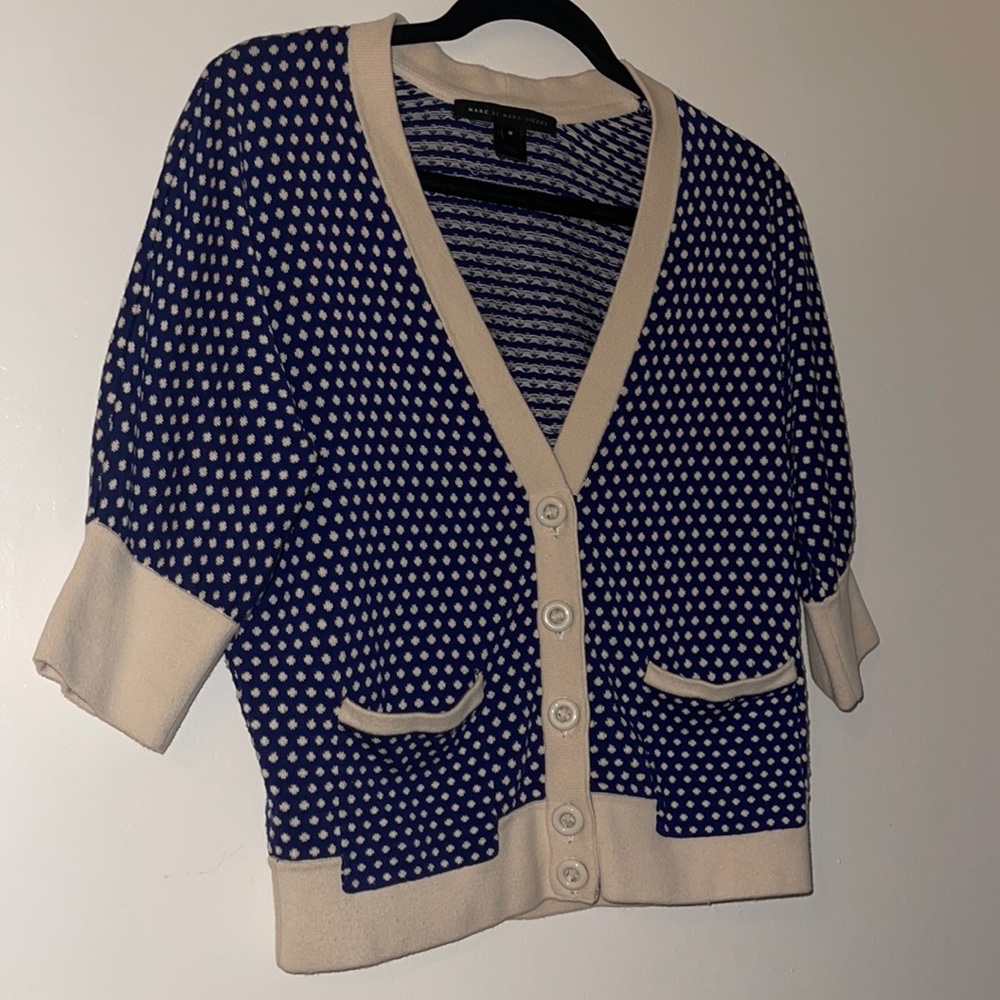 Marc Jacobs knit quarter sleeve cardigan.
